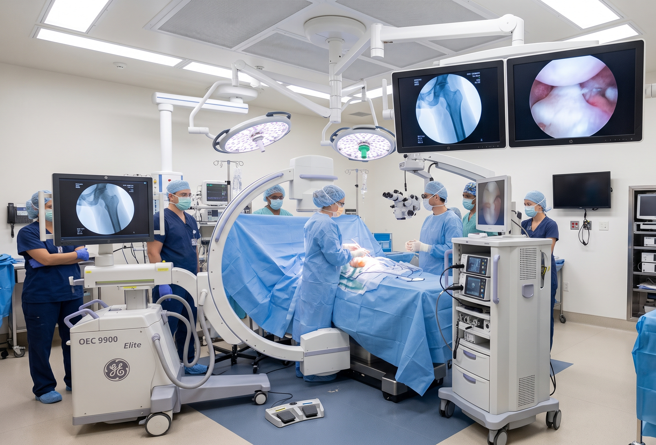 Wireless secondary monitor connection in the OR